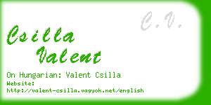 csilla valent business card